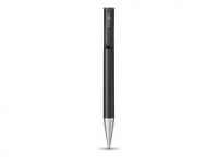 Ручка пластиковая шариковая «Carve», черный/серебристый, пластик/металл
