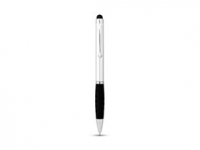 Ручка-стилус шариковая «Ziggy», серебристый/черный, пластик
