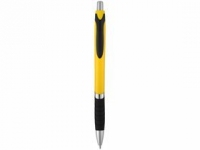 Ручка пластиковая шариковая «Turbo», желтый/черный/серебристый, АБС пластик