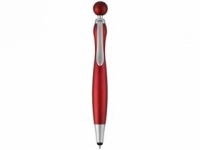 Ручка-стилус шариковая «Naples», красный/серебристый, АБС пластик
