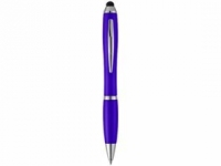Ручка-стилус шариковая «Nash», пурпурный/серебристый, АБС пластик