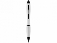 Ручка-стилус шариковая «Nash», белый/черный, АБС пластик