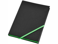 Блокнот А5 «Travers», черный/неоновый зеленый, картон