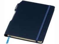Блокнот А5 «Panama» с ручкой, синий, полиуретан