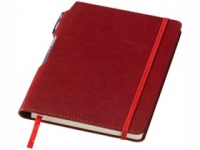 Блокнот А5 «Panama» с ручкой, красный, полиуретан