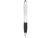 Ручка-стилус шариковая «Nash», серебристый/черный, АБС пластик