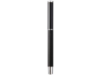 Ручка металлическая роллер «Pedova», черный/серебристый, металл/кожа ПУ