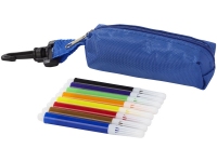 Набор цветных маркеров, разноцветный, синий, пластик, полиэстер
