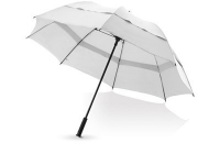 Зонт-трость «Cardiff», серебристый/черный, нейлон/металл/пластик