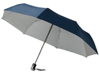 Зонт складной «Alex», темно-синий/серебристый, полиэстер