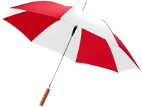 Зонт-трость «Lisa», красный/белый, полиэстер, металл, дерево