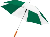 Зонт-трость «Lisa», зеленый/белый, полиэстер, металл, дерево