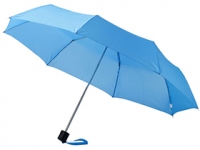 Зонт складной «Ida», голубой/черный, полиэстер/металл/пластик