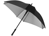 Зонт-трость «Square», черный/серебристый, эпонж полиэстер