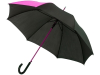 Зонт-трость «Lucy», черный/фуксия, полиэстер, металл, ЭВА