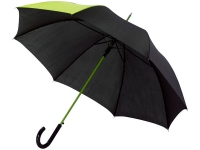 Зонт-трость «Lucy», черный/лайм, полиэстер, металл, ЭВА