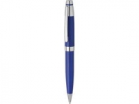 Ручка металлическая шариковая «Ковентри» в футляре, синий, ручка- металл, футляр- металл с пастиковой серебристой окантовкой