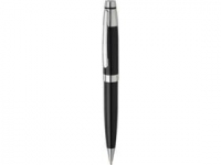 Ручка металлическая шариковая «Ковентри» в футляре, черный, ручка- металл, футляр- металл с пастиковой серебристой окантовкой