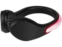 Светодиодный клип для обуви «Usain», черный/красный, АБС пластик