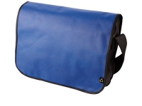 Конференц сумка для документов «Mission», ярко-синий/черный, полипропилен, нетканый