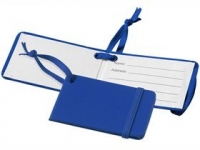 Багажная бирка «Tripz», ярко-синий, бумага, имитирующая кожу