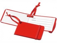 Багажная бирка «Tripz», красный, бумага, имитирующая кожу