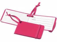 Багажная бирка «Tripz», розовый, бумага, имитирующая кожу