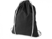 Рюкзак хлопковый «Oregon», черный/белый, хлопок 100 г/м2