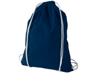 Рюкзак хлопковый «Oregon», темно-синий/белый, хлопок 100 г/м2