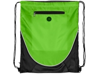 Рюкзак «Peek», зеленое яблоко/черный, полиэстер 210D