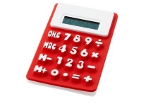 Калькулятор «Splitz», красный/белый, силикон