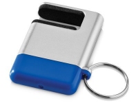 Подставка-брелок для мобильного телефона «GoGo», серебристый/синий, пластик