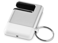 Подставка-брелок для мобильного телефона «GoGo», серебристый/белый, пластик