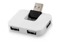 USB Hub «Gaia» на 4 порта, белый, ударопрочный полистирол