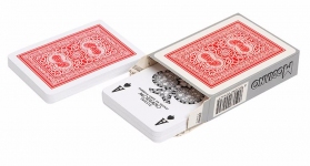 Карты для покера "Modiano Old Trophy" 100% пластик, Италия, красная рубашка