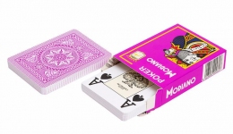 Карты для покера "Modiano Poker" 100% пластик, Италия, фиолетовая рубашка