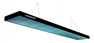 Лампа плоская люминесцентная «Longoni Compact» (черная, бирюзовый отражатель, 247х31х6см)