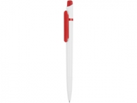 Ручка пластиковая шариковая «Этюд», белый/красный, пластик