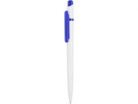 Ручка пластиковая шариковая «Этюд», белый/синий, пластик