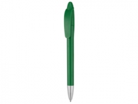 Ручка пластиковая шариковая «Айседора», зеленый матовый/серебристый, пластик