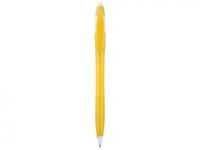Ручка пластиковая шариковая «Астра», желтый/белый, пластик