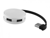 USB Hub «Round», белый/черный, пластик