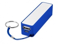 Портативное зарядное устройство «Jive», 2000 mAh, ярко-синий/белый, АБС пластик