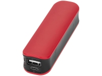 Портативное зарядное устройство «Edge», 2000 mAh, красный/черный, АБС пластик