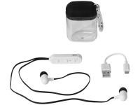 Наушники с функцией Bluetooth®, белый/черный, АБС пластик