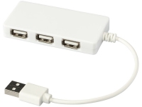 USB Hub на 4 порта «Brick», белый, АБС пластик
