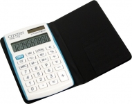 Калькулятор карманный Citizen CPC-110VBL, 10 разрядный, двойное питание, 105*64*10, белый-голубой