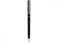 Ручка пластиковая шариковая «Наварра», черный матовый/серебристый, пластик/металл