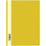 Папка-скоросшиватель пластик. OfficeSpace, А4, 160мкм, желтая с прозр. верхом, 10 штук