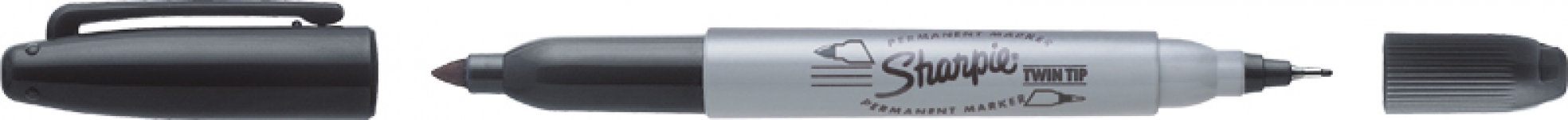Маркер перманентный двухсторонний Sharpie "Twin Tip" черный, пулевидный, 0,3мм-1мм